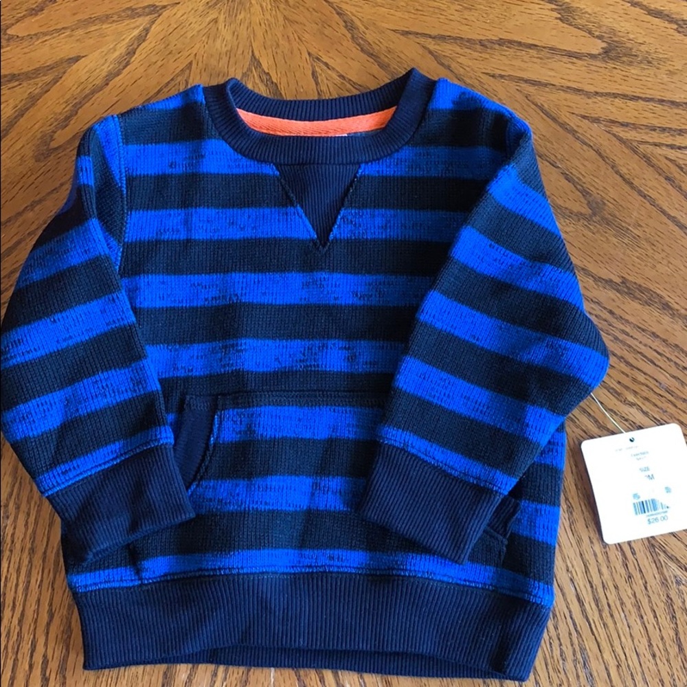 NWT Starting Out blue and black sweater 12 month